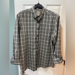 L.L. Bean Men’s XL Button Up Long Sleeve Wrinkle Resistant Plaid Shirt OYP38